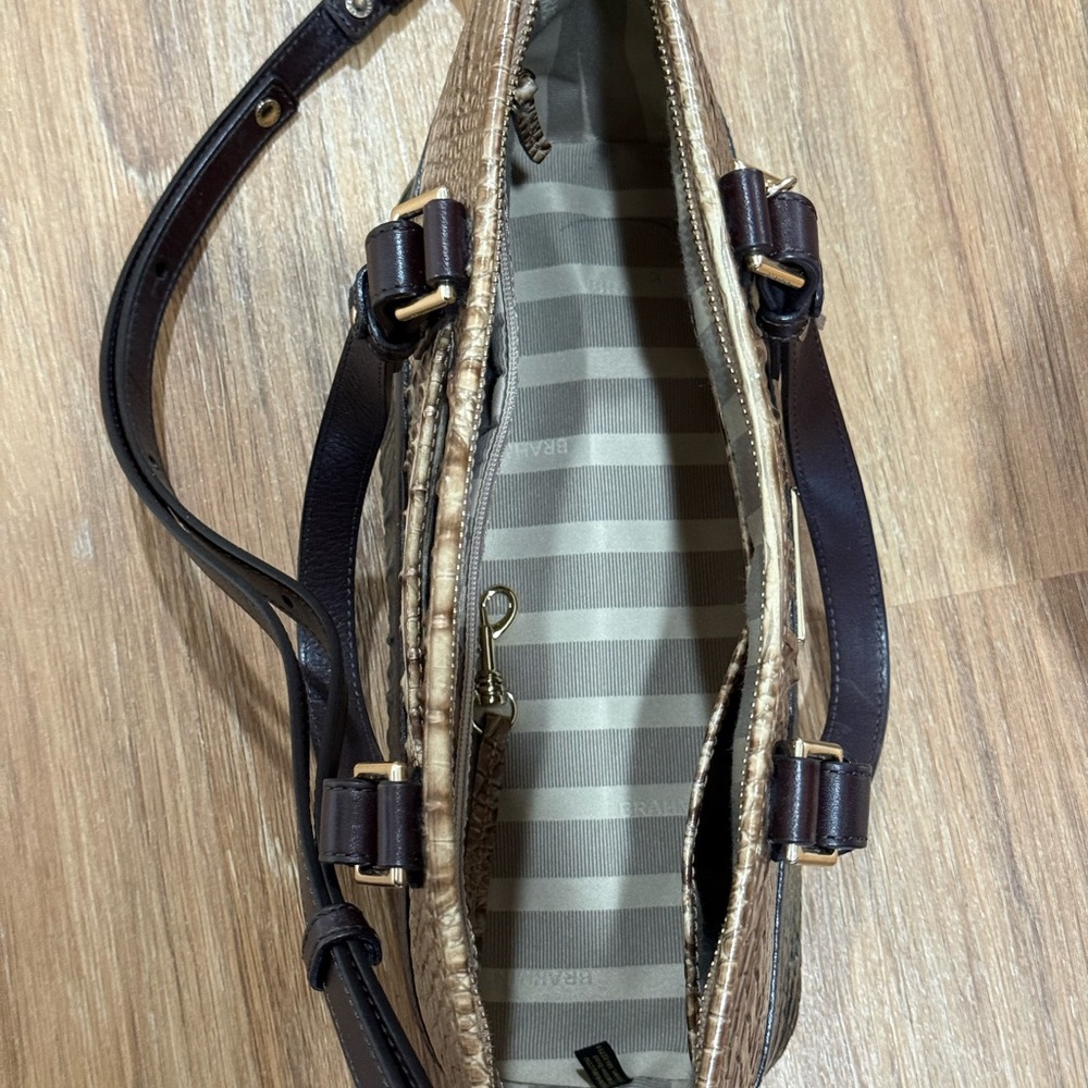 Brahmin Mini Asher Tri Color Leather Tote - Picture 6 of 9